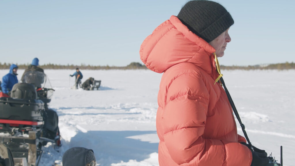 Snow researchers at field work.